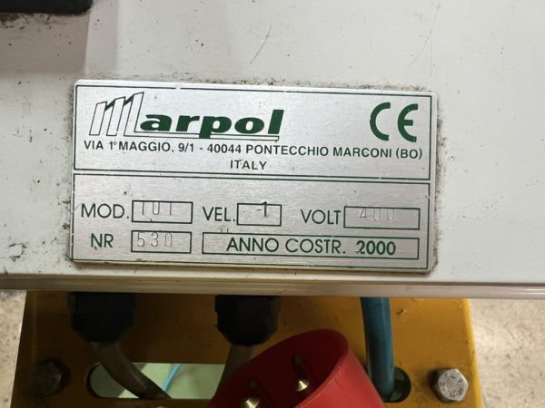 Levigatrice a nastro orientabile MARPOL 101 usata a norme CE il Metalmeccanico Di M