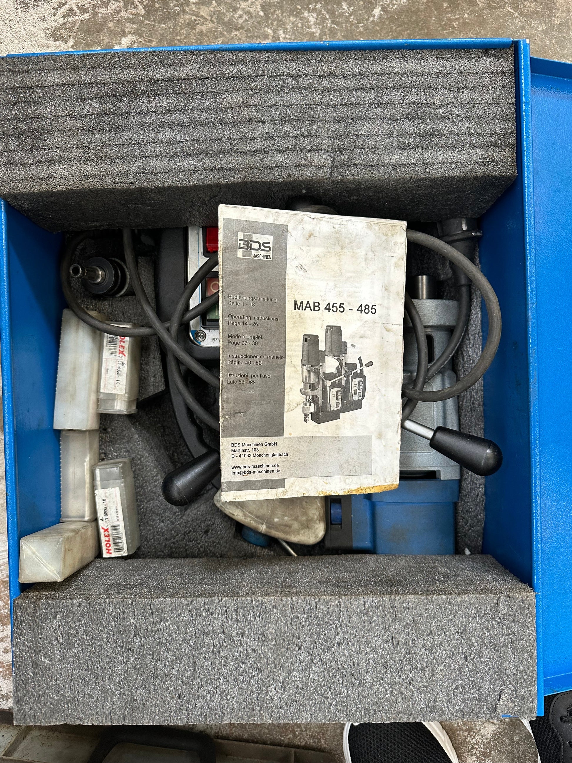 Trapano magnetico BDS Maschinen MAB 485 usato con accessori il Metalmeccanico Di M
