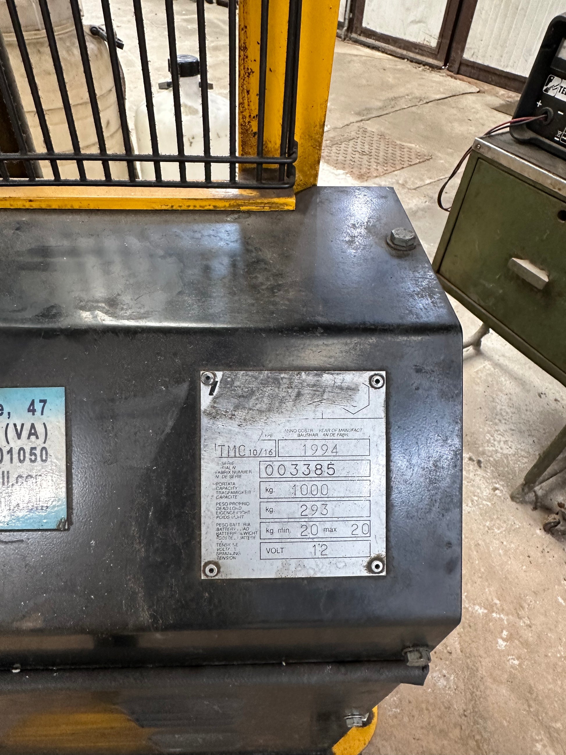 Sollevatore elettrico a timone Lifter ITMC 10/16 – portata 1.000 kg usato il Metalmeccanico Di M