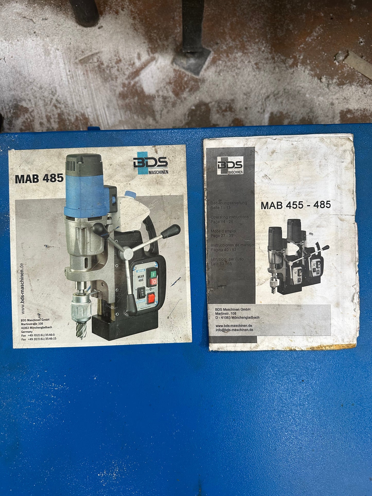 Trapano magnetico BDS Maschinen MAB 485 usato con accessori il Metalmeccanico Di M