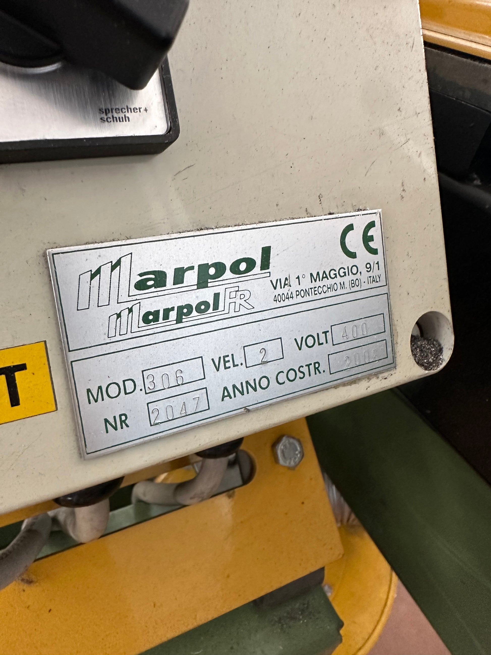 Levigatrice a nastro Marpol R 306 usata 400V il Metalmeccanico Di M
