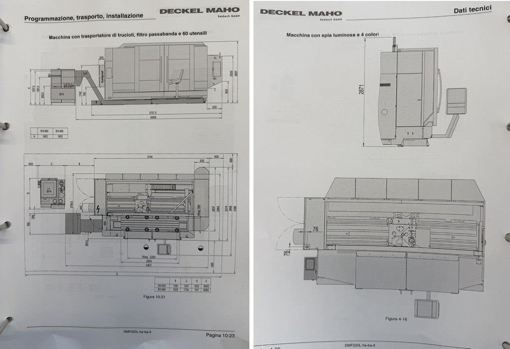 Centro di lavoro 5 assi DMG DMF 220 Linear usato il Metalmeccanico Di M