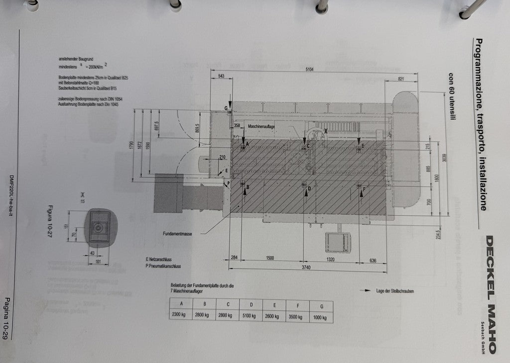 Centro di lavoro 5 assi DMG DMF 220 Linear usato il Metalmeccanico Di M