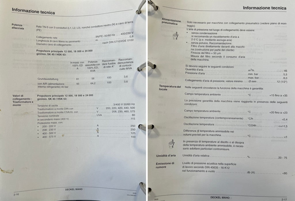 Centro di lavoro 5 assi pallettizzato DMG DMC 60T RS3 usato