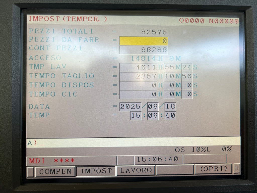 Centro di lavoro verticale 4 assi QUASER MV 184 C usato