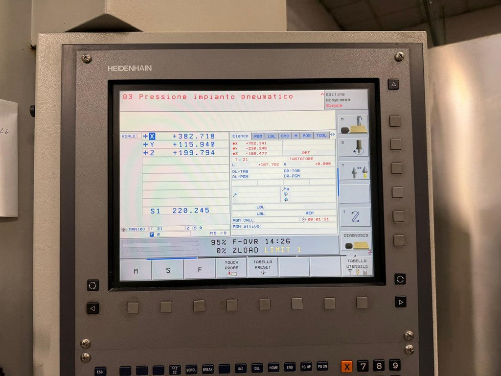 Centro di lavoro verticale BRIDGEPORT XR 1000 usato il Metalmeccanico Di M
