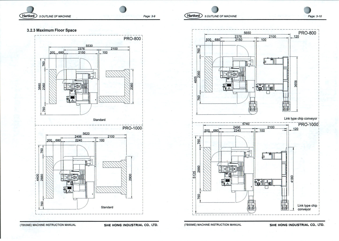 Centro di lavoro verticale SHE HONG / Hartford PRO-1000A – 2005 – ISO40 – 32 utensili – CNC Mitsubishi il Metalmeccanico Di M
