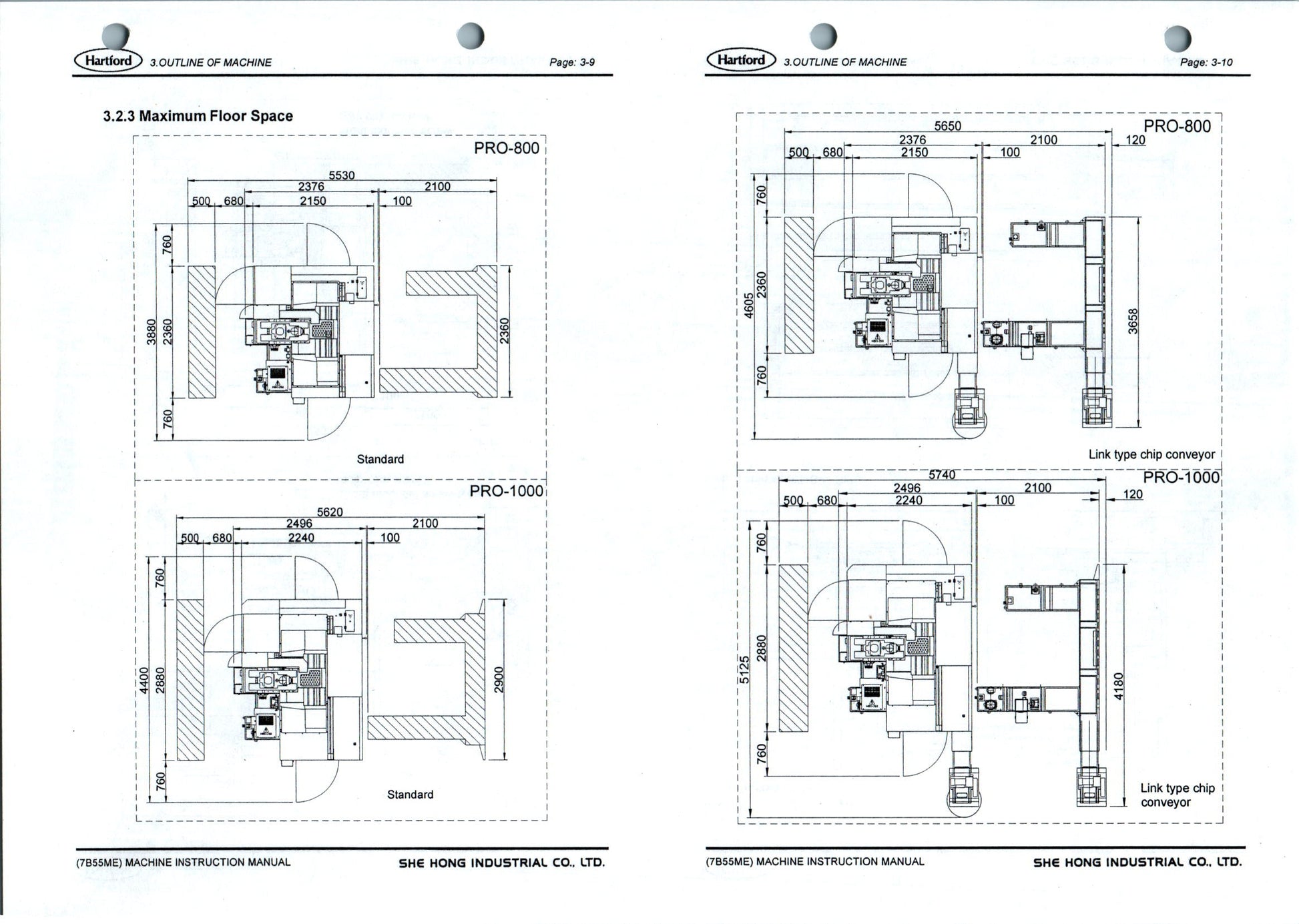 Centro di lavoro verticale SHE HONG / Hartford PRO-1000A – 2005 – ISO40 – 32 utensili – CNC Mitsubishi il Metalmeccanico Di M