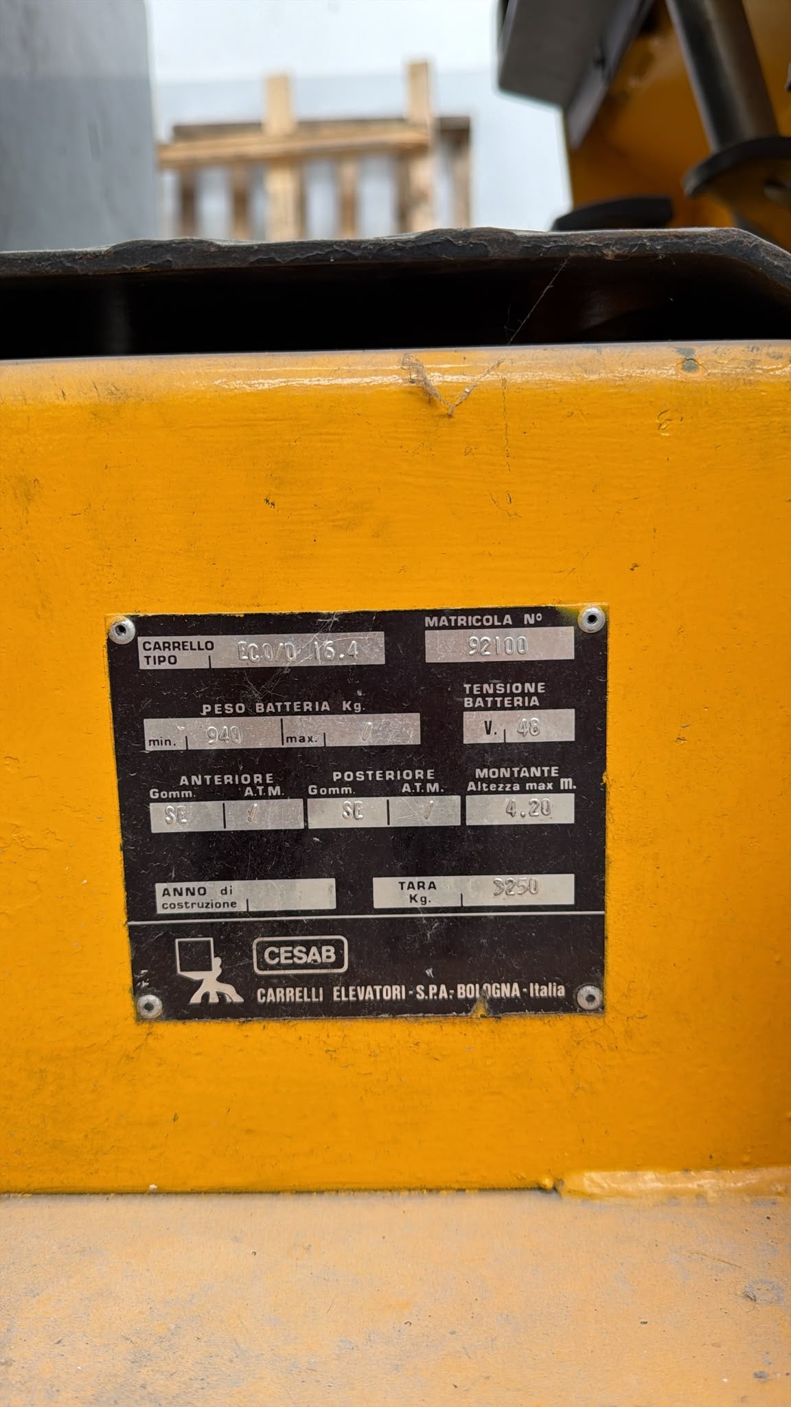 Muletto elettrico CESAB ECO D16-4 usato – Portata 1.600 kg – Montante 4,2 m il Metalmeccanico Di M