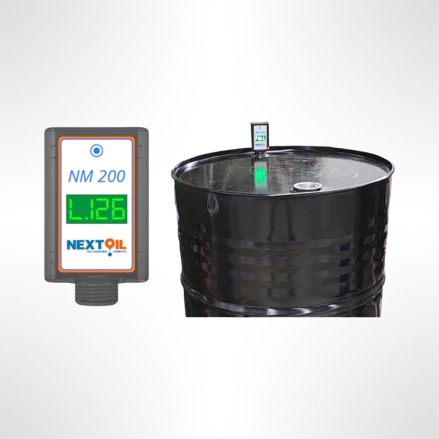 Misuratore elettronico di livello NM200 per fusti da 200 litri il Metalmeccanico Di M