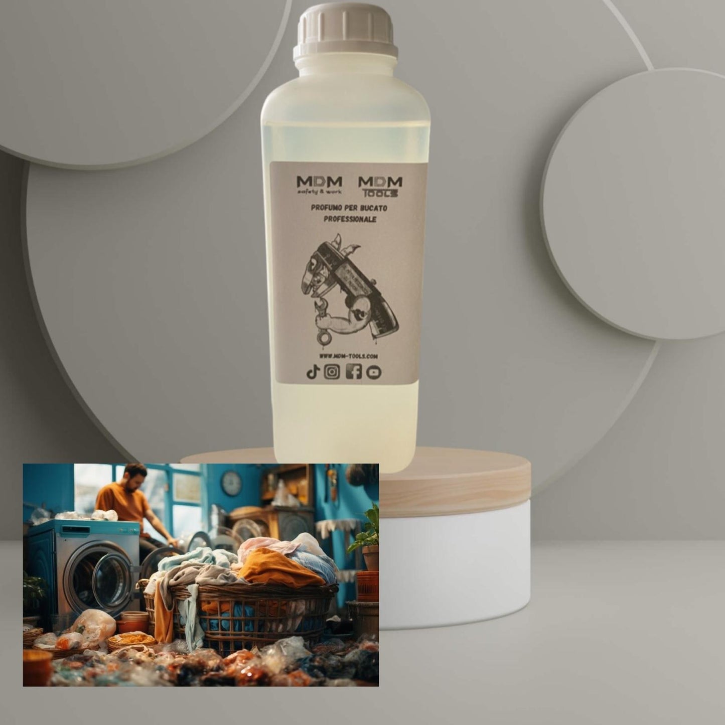 Profumo lavatrice per bucato professionale 1L