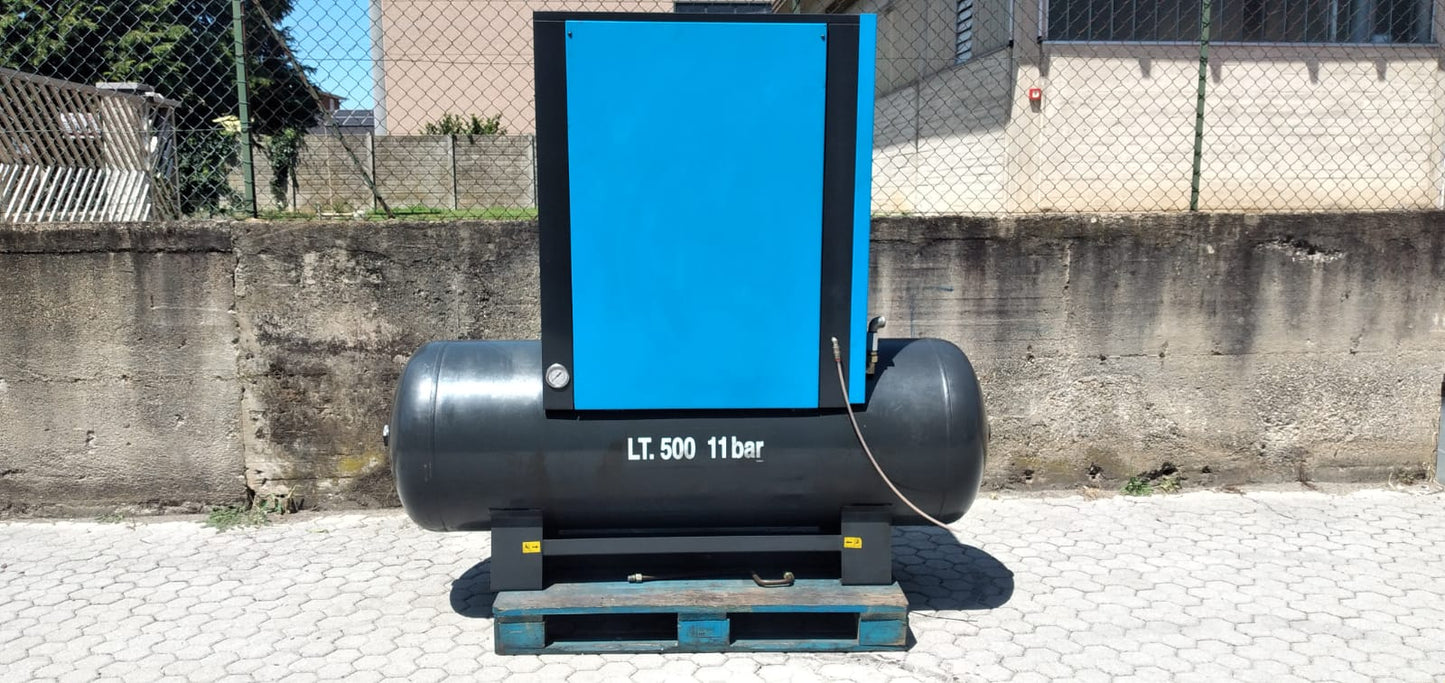 ABAC GENESISS GE15 – Compressore a vite 11 kW (15 HP) – 10 bar – 1500 l/min – Combinata con serbatoio + essiccatore integrato il Metalmeccanico Di M