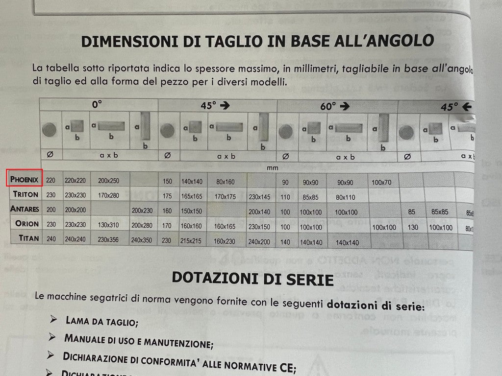 Segatrice a nastro FMB PHOENIX usata