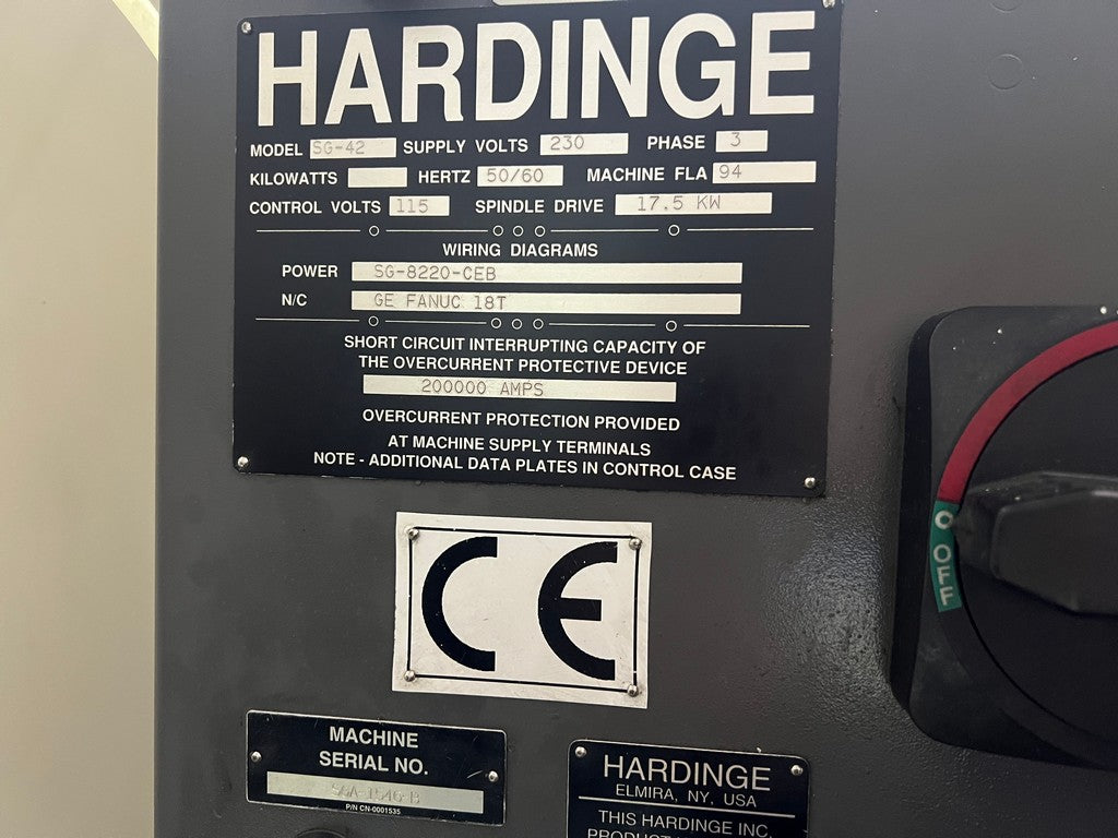 Tornio cnc 3 assi HARDINGE CONQUEST T42L motorizzato usato