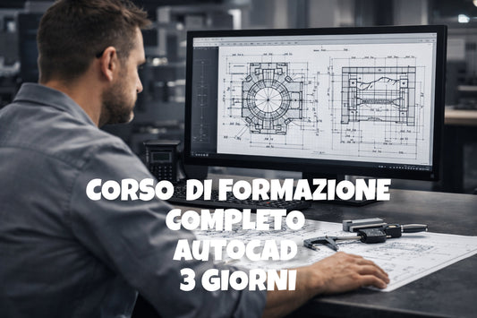 Corso di formazione - Progettazione con AUTOCAD software 2d  - corso completo 3 giorni il Metalmeccanico Di M