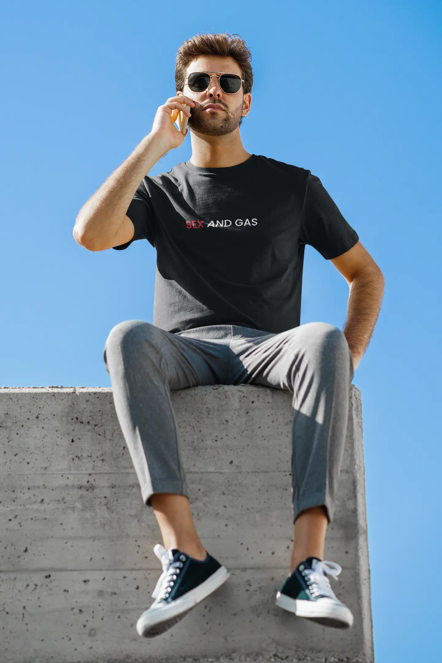 T-Shirt “SEX AND GAS” – Merchandising Ufficiale il Metalmeccanico Di M