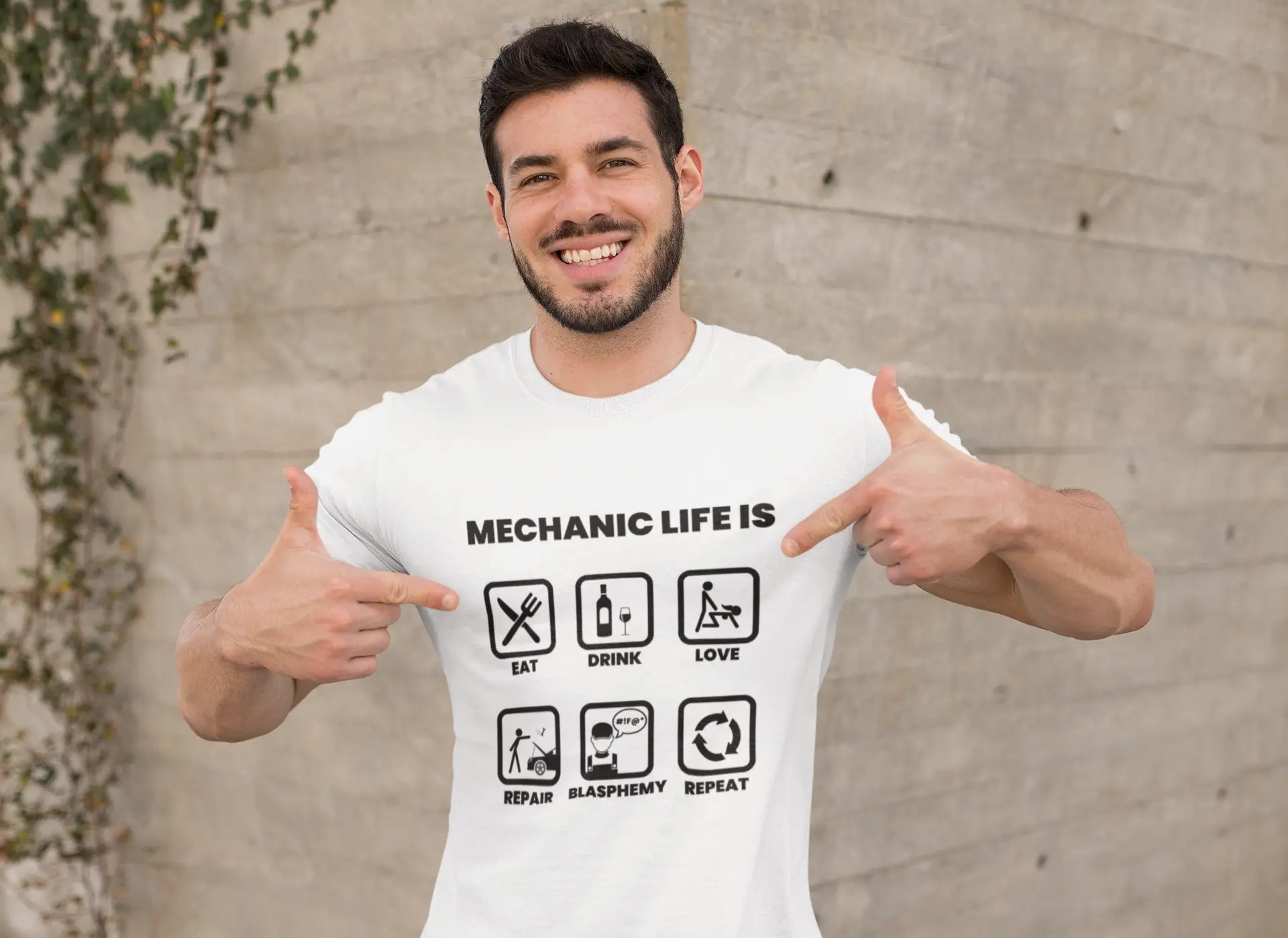 T-Shirt “Mechanic Life” – Merchandising Ufficiale il Metalmeccanico Di M
