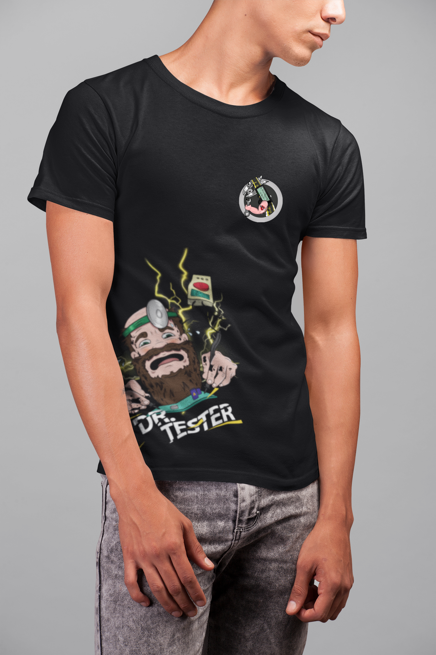 T-Shirt “Elettricista – Dottor Tester” – Merchandising Ufficiale